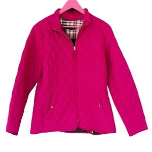 Womens Lands End Pink Quilted Jacket